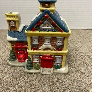 Firehouse Christmas Village House, Can Be Lit- Lights NOT Included,Ceramic, 4.5”